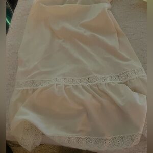 Vintage JCPenney (Large) Cream Feminine Lace Slip Skirt Lingerie